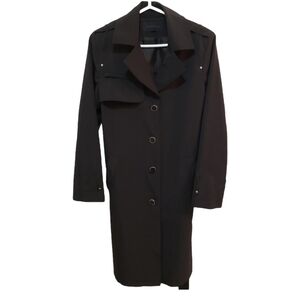 Portrait Vintage Black Trench Coat Size 6